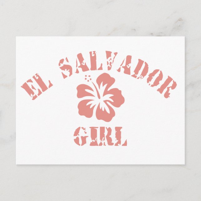 El Salvador Pink Girl Postcard (Front)