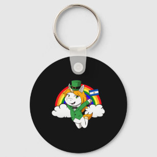 El Salvador Proud Salvadoran Flag St. Patricks Day Keychain