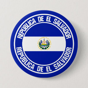 El Salvador Round Emblem 3 Inch Round Button