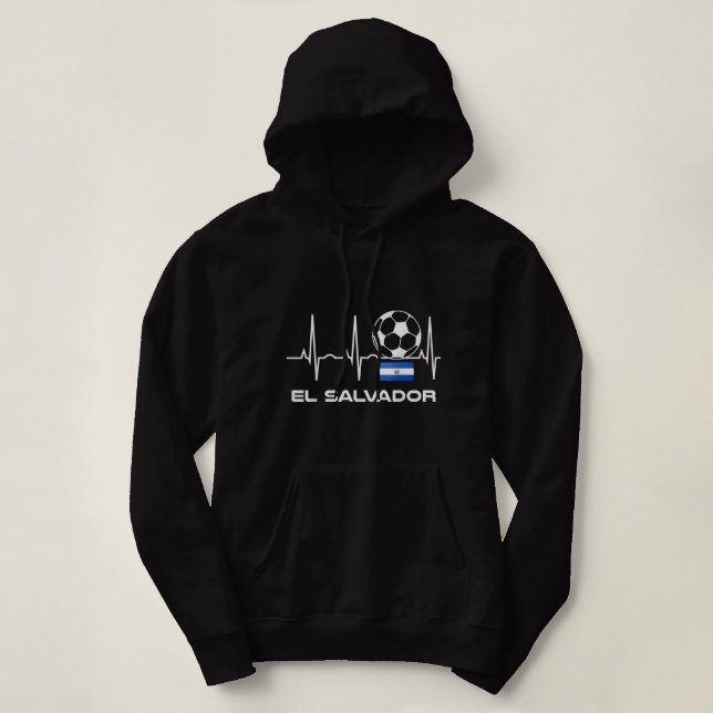 El Salvador Soccer Jersey  - El Salvador Futbol Te Hoodie (Design Front)