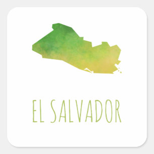 El Salvador Square Sticker