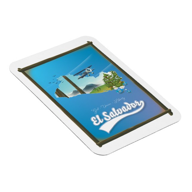 El Salvador Travel map Magnet (Right Side)