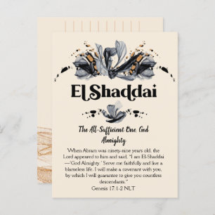 El Shaddai   Names of God Devotional Scripture Postcard