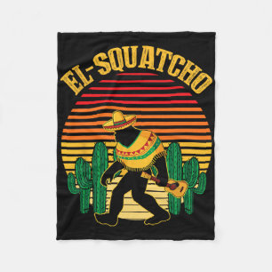 El Squatcho Bigfoot Sasquatch Funny Cinco De Mayo Fleece Blanket
