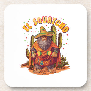 El Squatcho Bigfoot with Maraca, Sombrero and Ponc Coaster