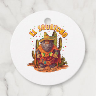 El Squatcho Bigfoot with Maraca, Sombrero and Ponc Favour Tags