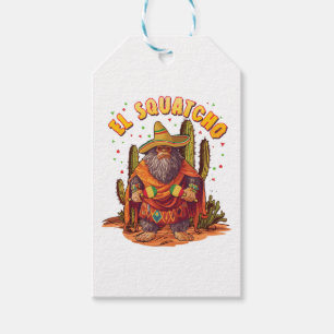 El Squatcho Bigfoot with Maraca, Sombrero and Ponc Gift Tags