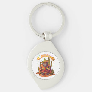El Squatcho Bigfoot with Maraca, Sombrero and Ponc Keychain