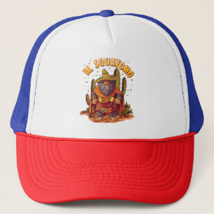 El Squatcho Bigfoot with Maraca, Sombrero and Ponc Trucker Hat