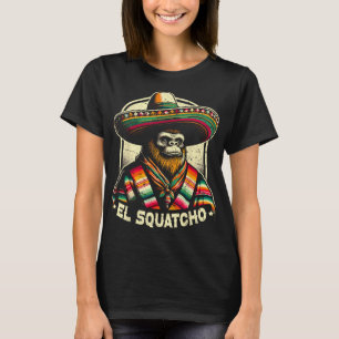 El Squatcho Funny Bigfoot Vintage Western Mexican T-Shirt