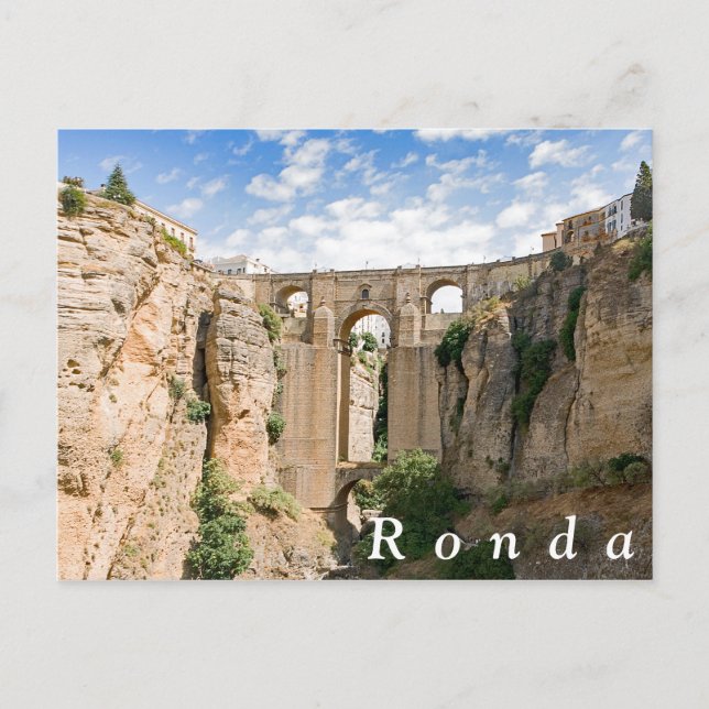 "El Tajo" of Ronda with the Puente Nuevo. Postcard (Front)