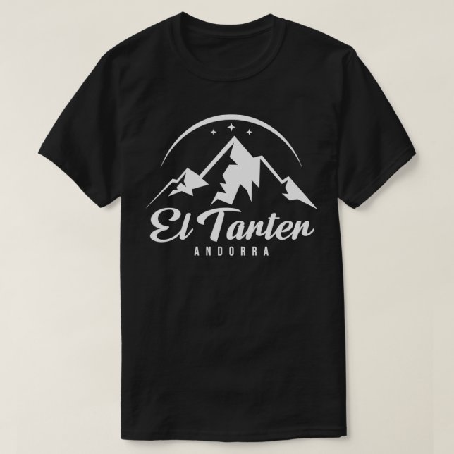 El Tarter Andorra Ski Resort Skiing Snowboarding  T-Shirt (Design Front)