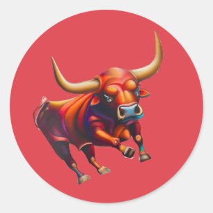 El Toro The Spanish Bull Mexican Culture  Classic Round Sticker