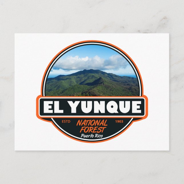 El Yunque National Forest Puerto Rico Emblem Postcard (Front)