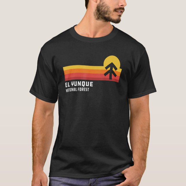 El Yunque National Forest Puerto Rico Retro Style  T-Shirt (Front)