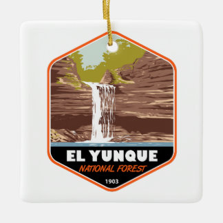 El Yunque National Forest Puerto Rico Vintage Ceramic Ornament