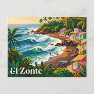 El Zonte El Salvador Postcard