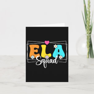 Ela Squad Teacher Back To School English Language  Card