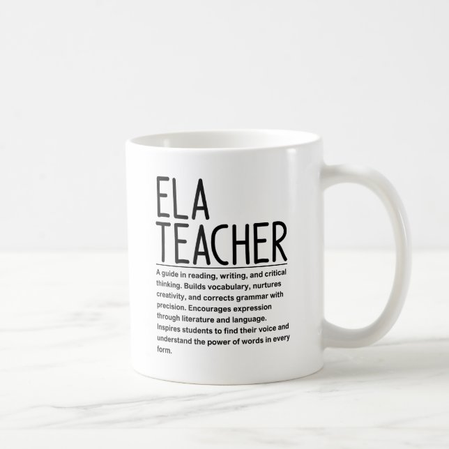 Ela teacher coffee mug (Right)