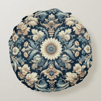 Elaborate And Intricate Vintage Pattern  Round Pillow