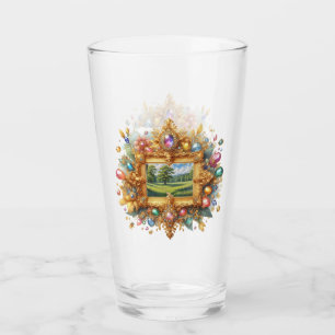 Elaborate Golden Frame Design Glass