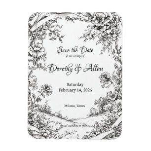 Elaborate Storybook Floral Magnet