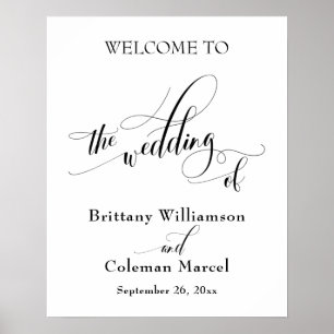 Elaborate Typography Simple The Wedding Of Poster