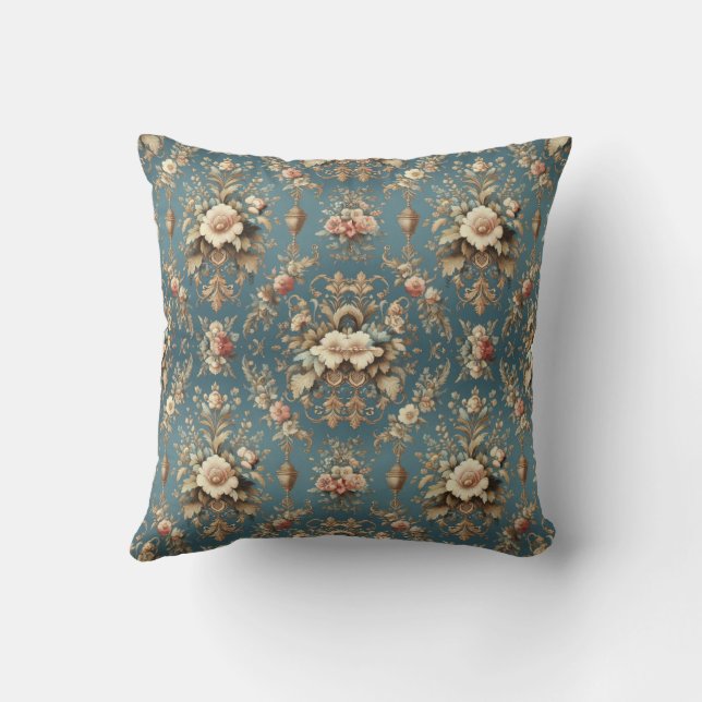 Elaborate Vintage Design  Throw Pillow (Back)