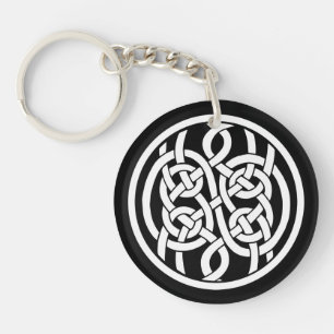 Elaborately framed Celtic Nordic Viking knot Keychain