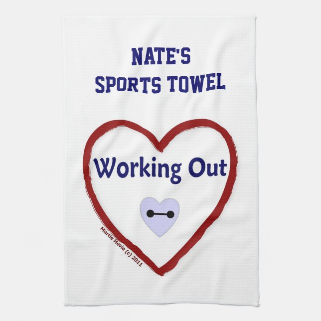 Élaboration d'amour - serviette de sports (Vertical)