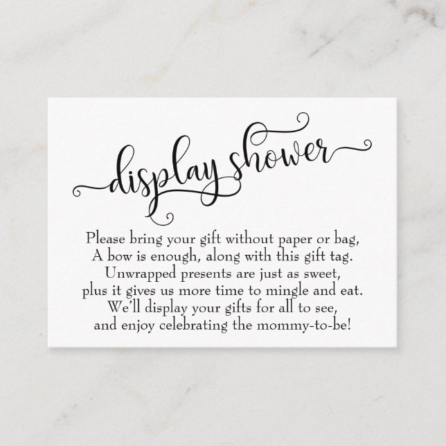 Elaborer Script Display Baby shower carte cadeau (Devant)
