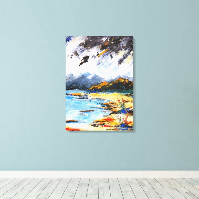 Elafonisos, Greece Canvas Print (Insitu(Wood Floor))