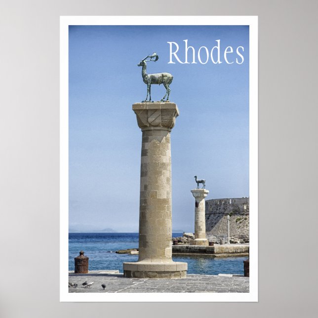 Elafos and Elafina, Rhodes, Greece Poster (Front)