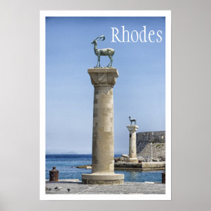 Elafos et Elafina, Rhodes, Grèce Poster