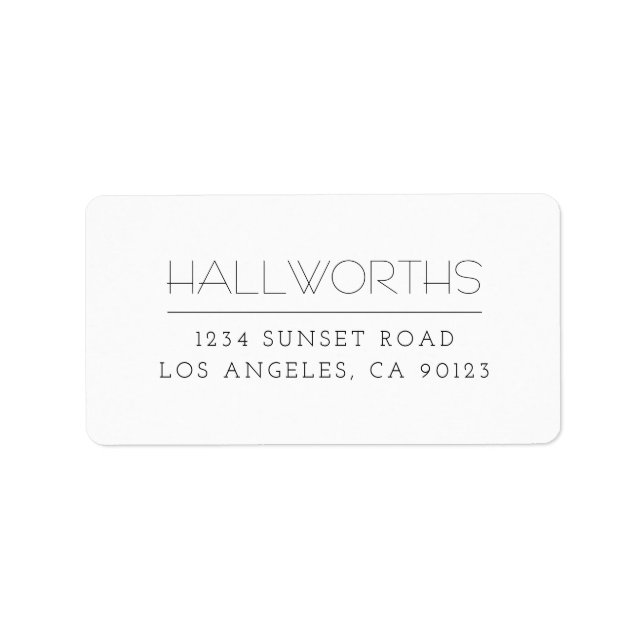 Elagent Modern White & Black Label (Front)