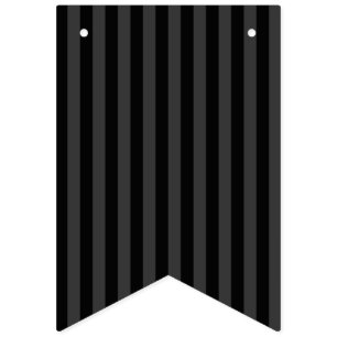 Elagnat Black & Smoky Black Vertical Stripes Bunting Flags