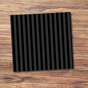 Elagnat Black & Smoky Black Vertical Stripes  Post-it Notes