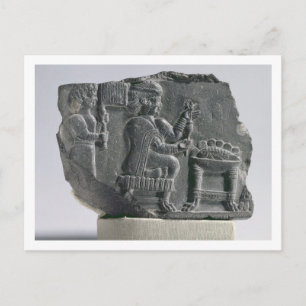 Elamite woman spinning, Neo-Elamite Period, c.700- Postcard