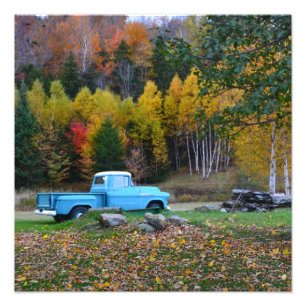 Élargissement de la photo vintage Blue Truck