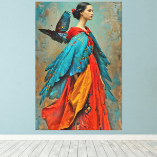 “Elaris” - Feathers of Becoming Canvas Print