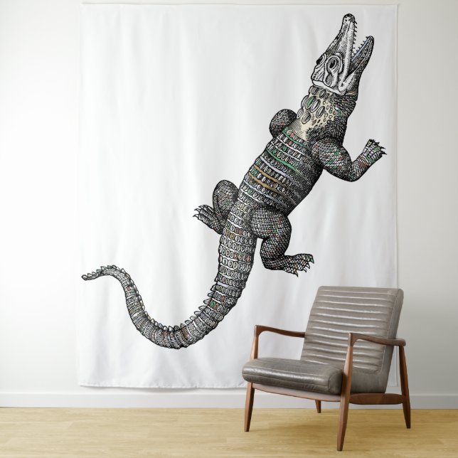 Elavated Alligator Tapestry (In Situ)