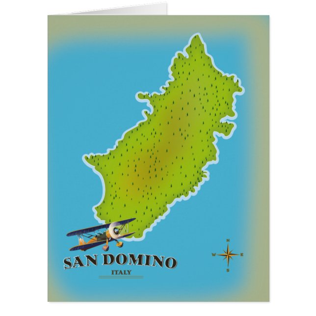 Elba Italy map travel poster (Front)