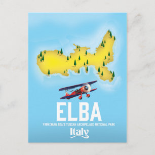 Elba, Tyrrhenian Sea ,Tuscan ,Italy travel poster Postcard