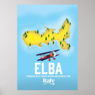 Elbe, mer Tyrrhénienne, toscan, Italie affiche de 