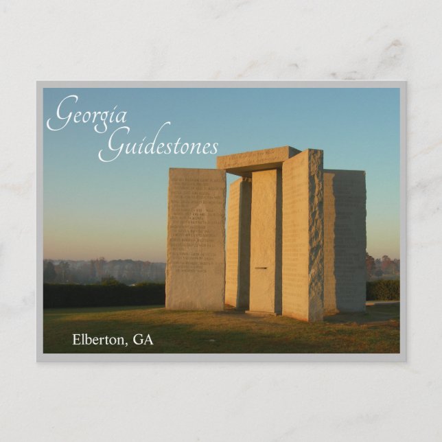 Elberton Georgia Carte postale américaine GA (Devant)