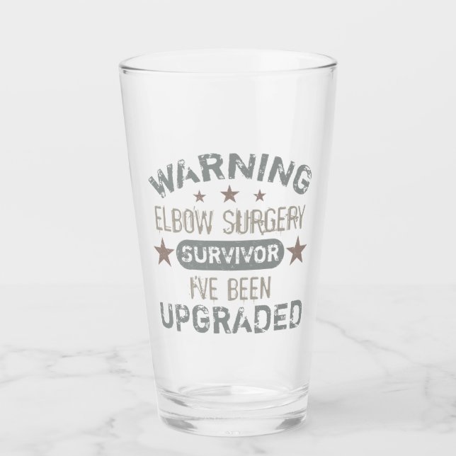 Elbow Surgery Humour Upgraded Glass (Front)