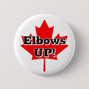 Elbows UP! 2 Inch Round Button