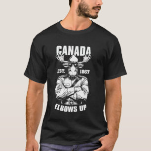 Elbows Up Canada 1867 Funny Canadian Proud Mountie T-Shirt