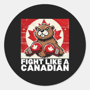 Elbows Up Canada Canadian Counter Tariffs Beaver B Classic Round Sticker