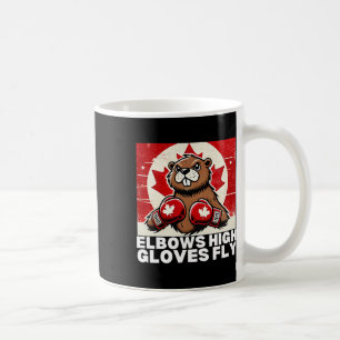 Elbows Up Canada Canadian Counter Tariffs Beaver B Coffee Mug